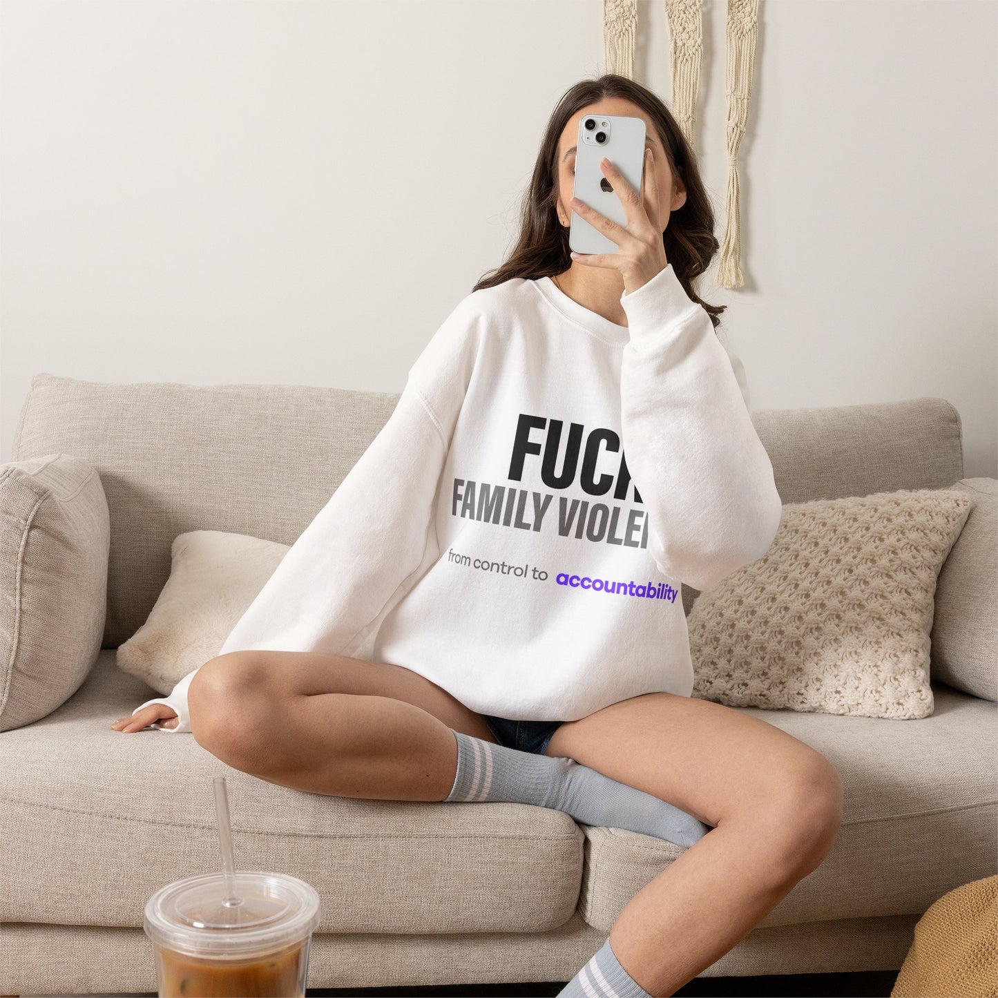 FUCK Family Violence Sweatshirt — Break the Silence