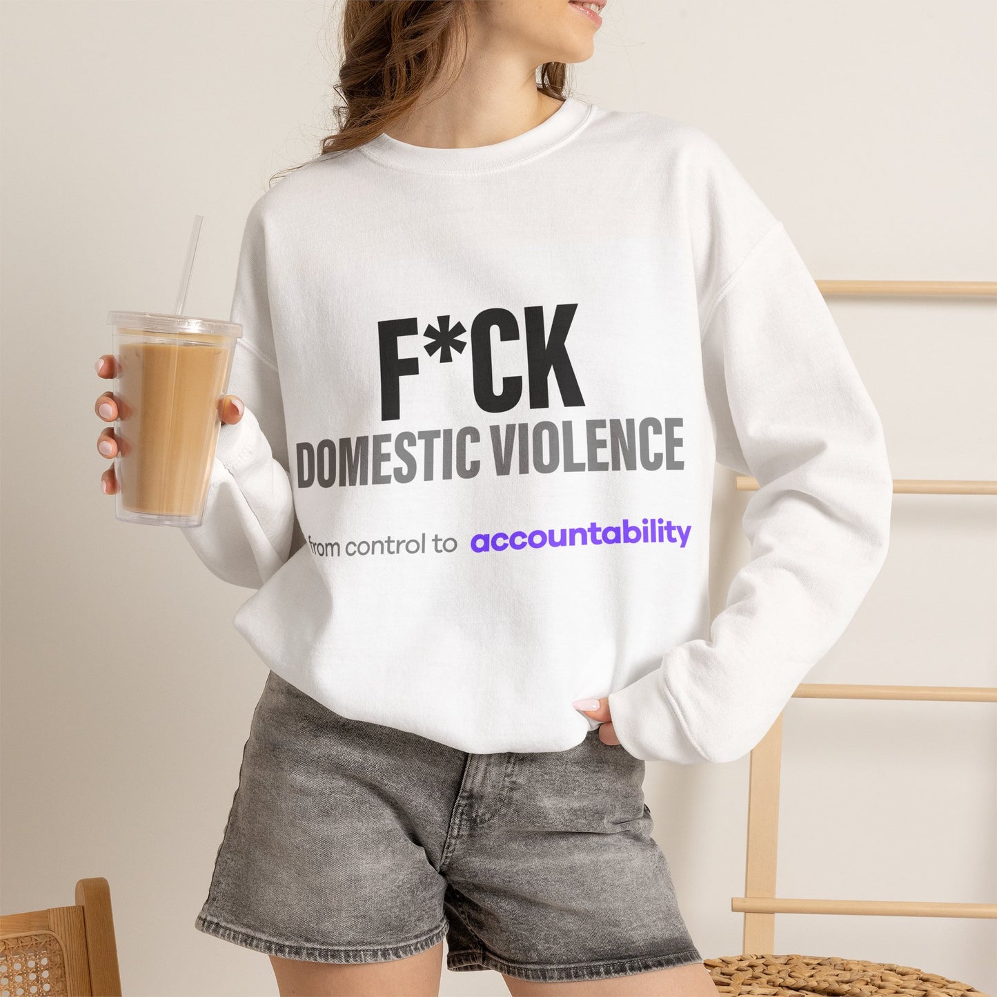 F*CK Domestic Violence Sweatshirt . Break the Silence