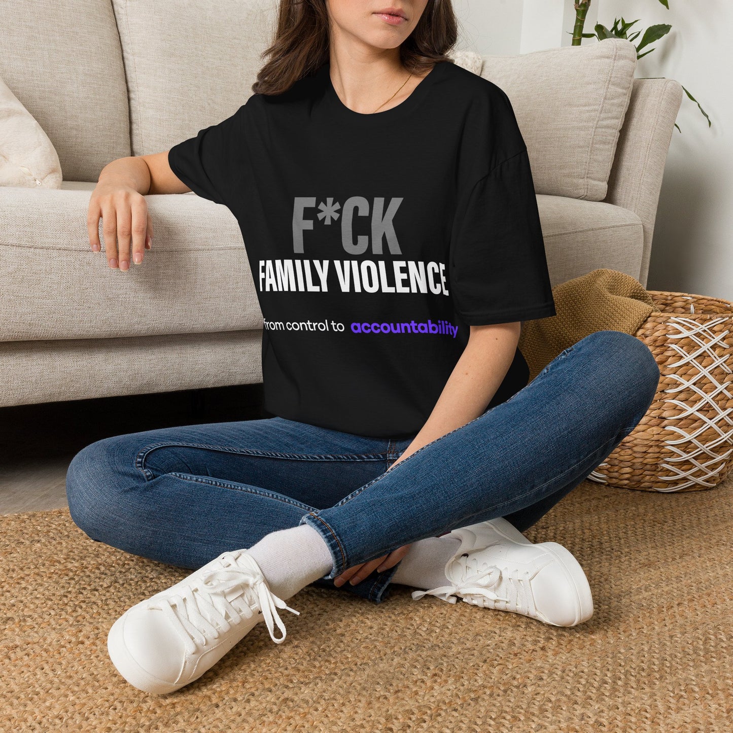 F*CK FAMILY VIOLENCE soft tone tee