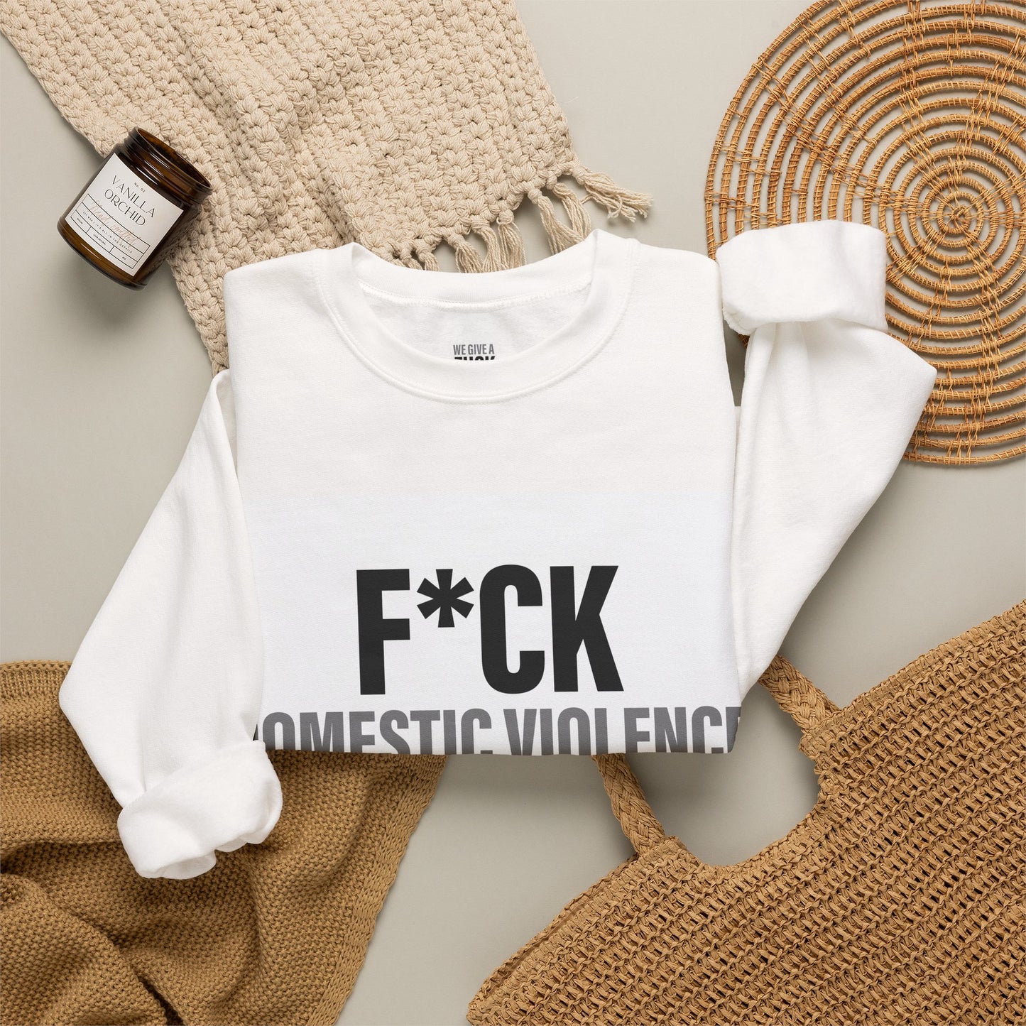 F*CK Domestic Violence Sweatshirt . Break the Silence