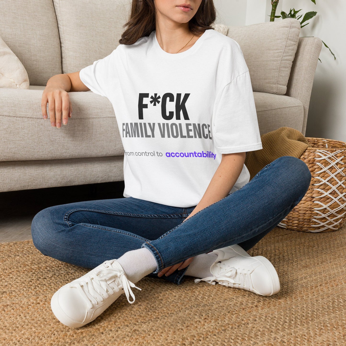F*CK FAMILY VIOLENCE soft tone tee