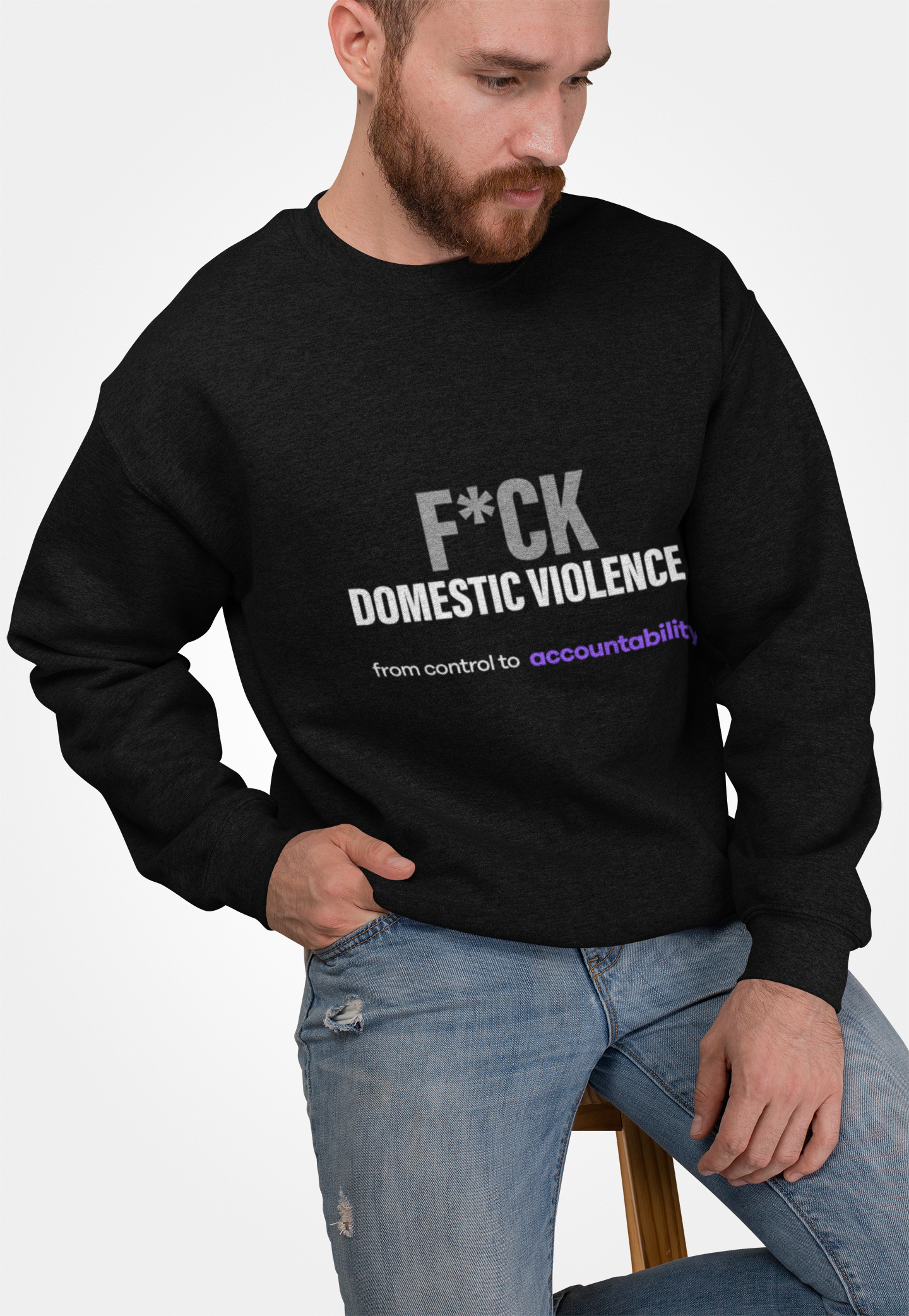 F*CK Domestic Violence Sweatshirt . Break the Silence - int