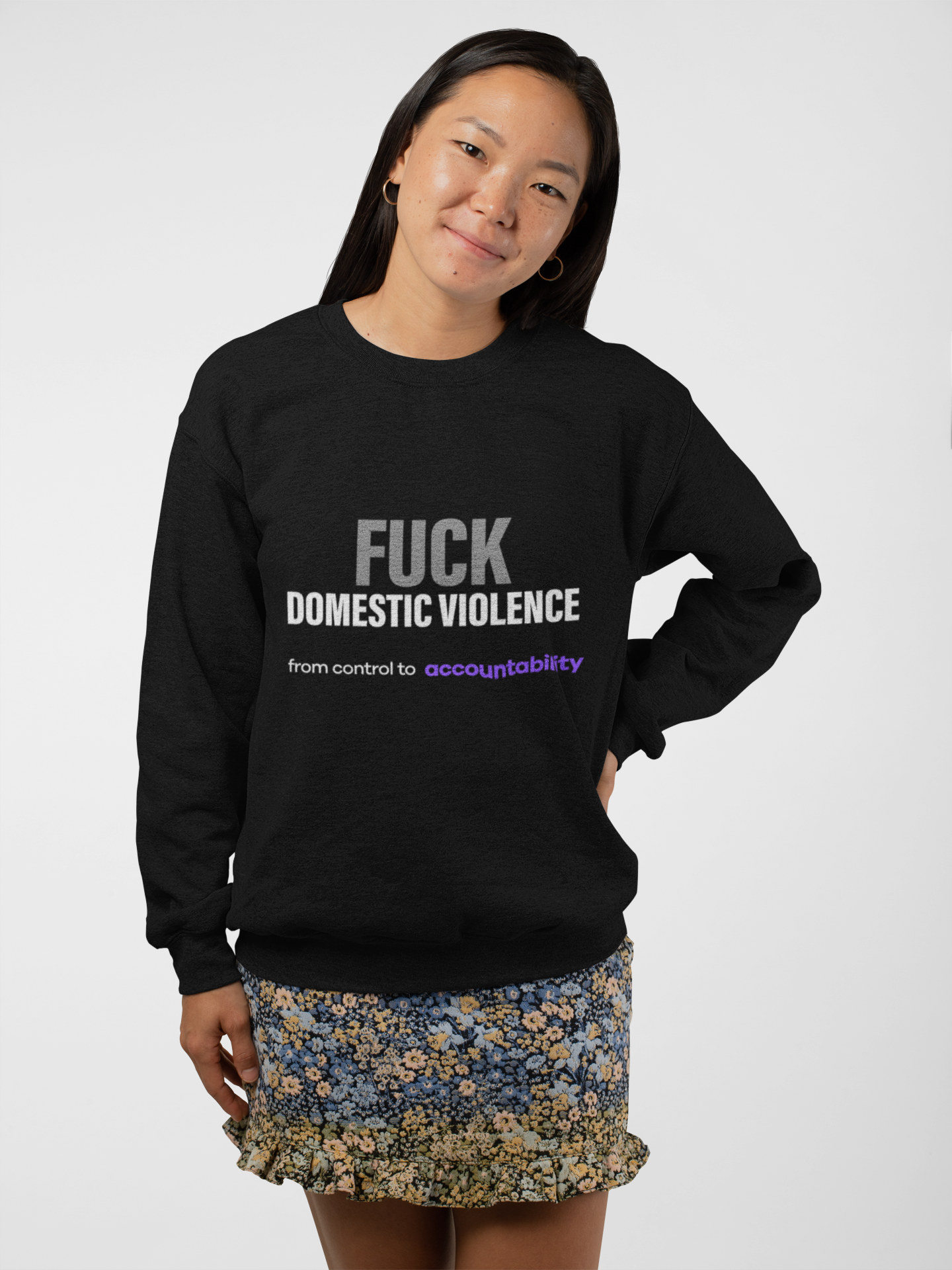 Fuck Domestic Violence Sweatshirt . Break the Silence - Unfiltered - int