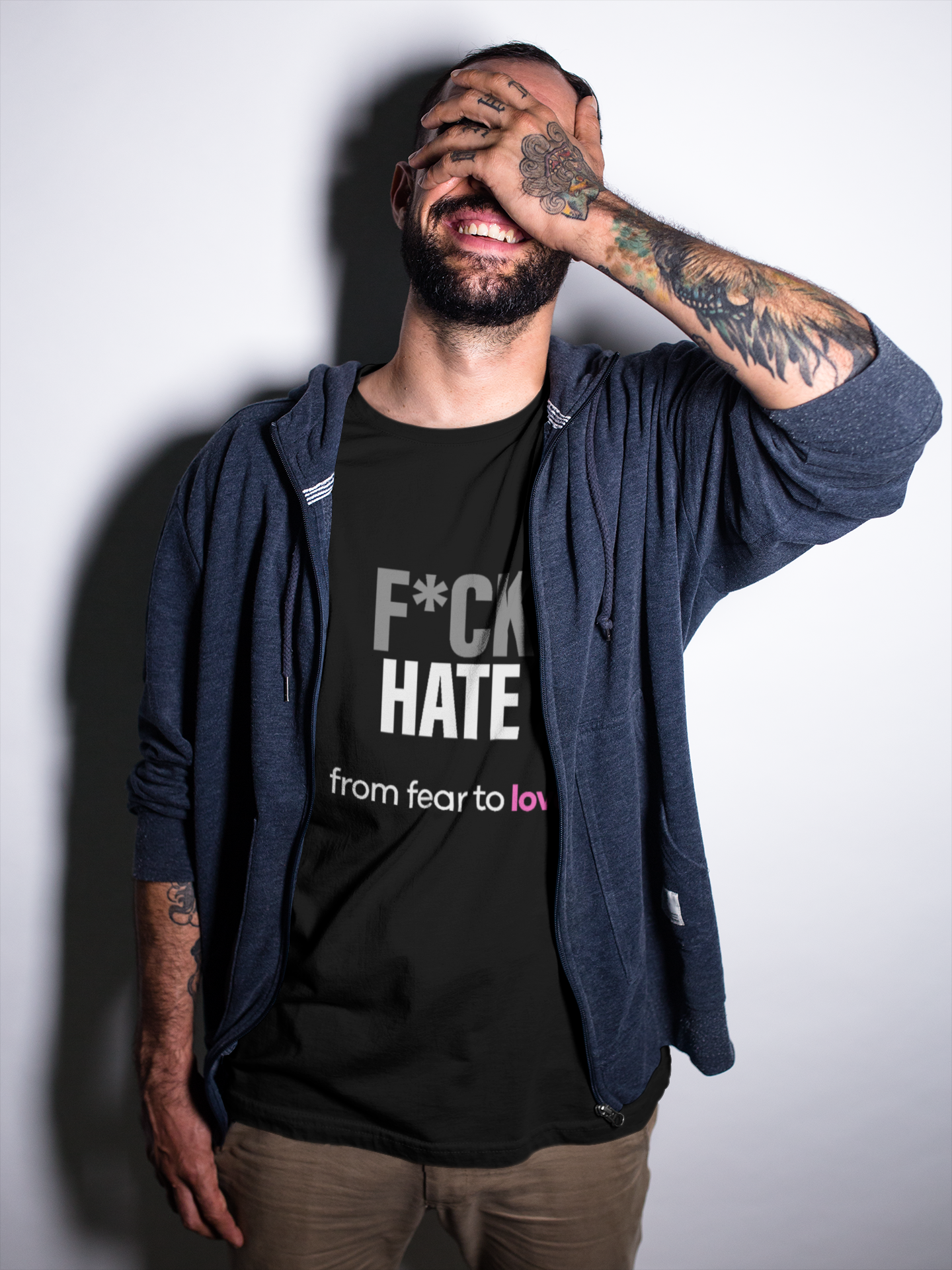 F*ck Hate tee.  from fear to love. int