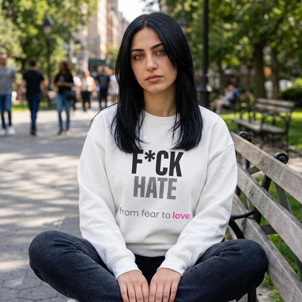 Fuck Hate Sweatshirt. fear to love