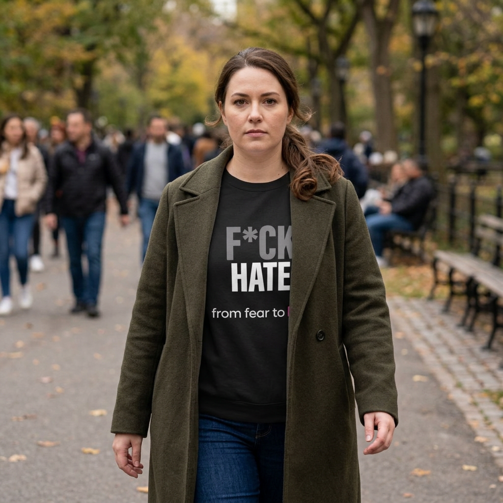 Fuck Hate Sweatshirt. fear to love