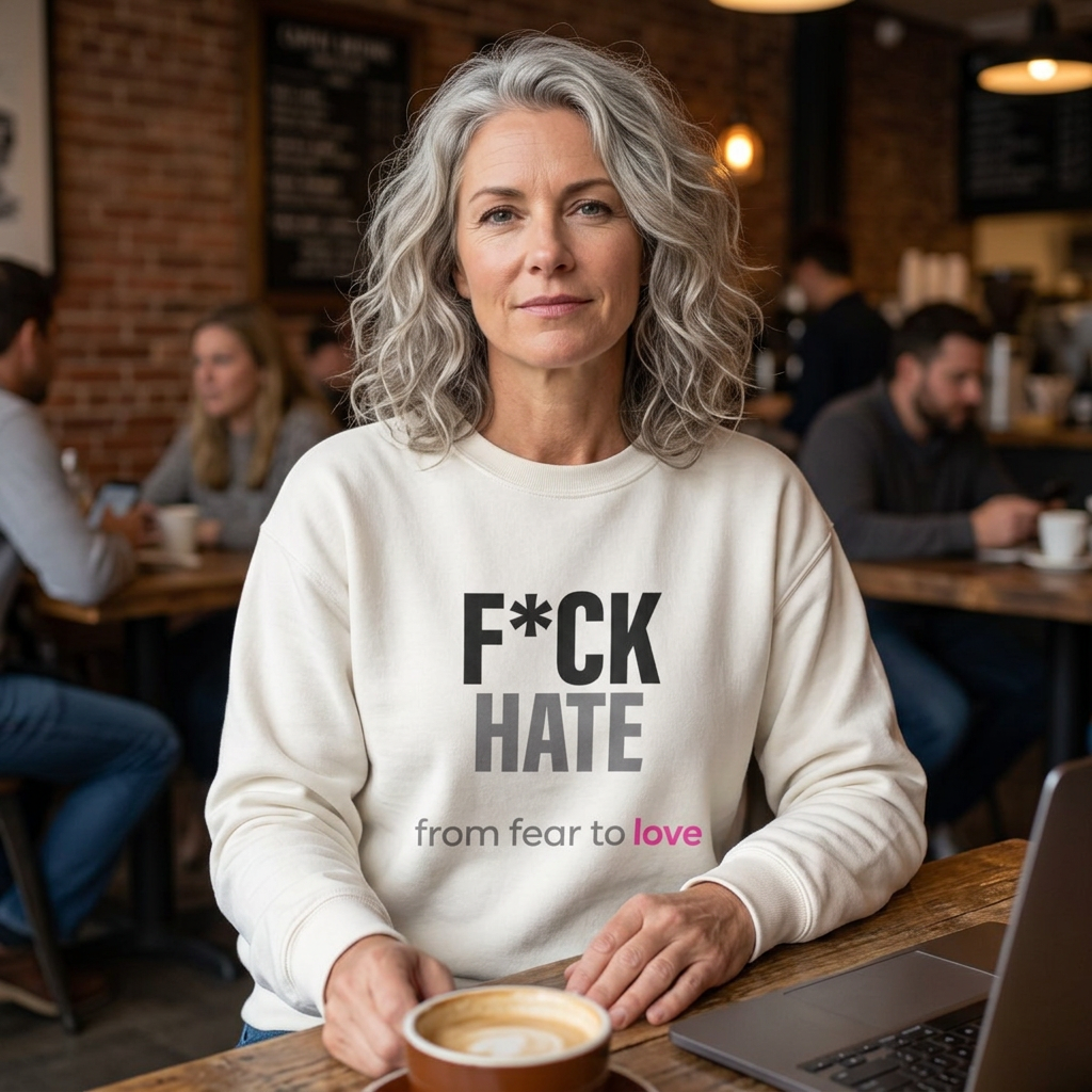 Fuck Hate Sweatshirt. fear to love