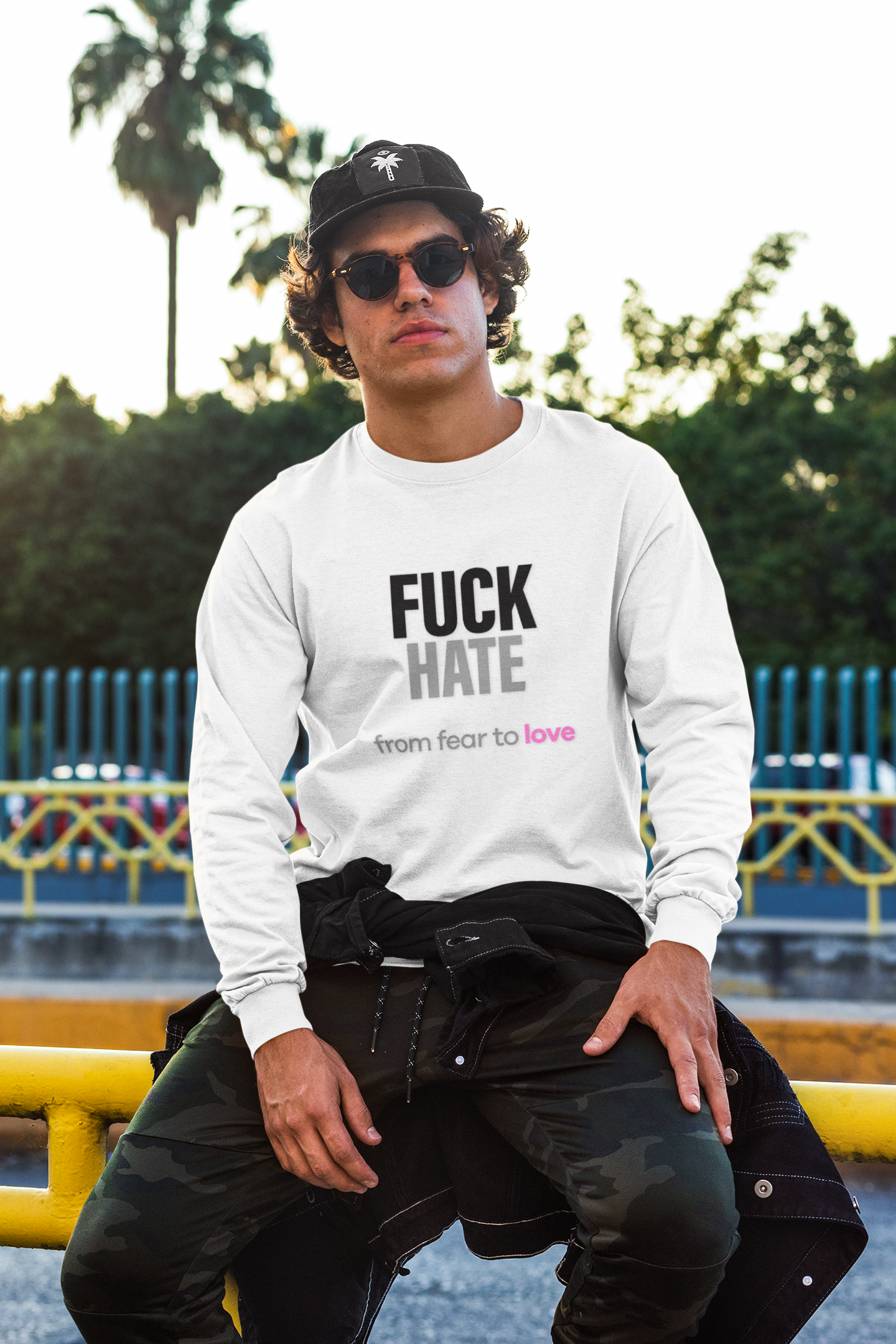FUCK HATE Sweatshirt. fear to love - unfiltered