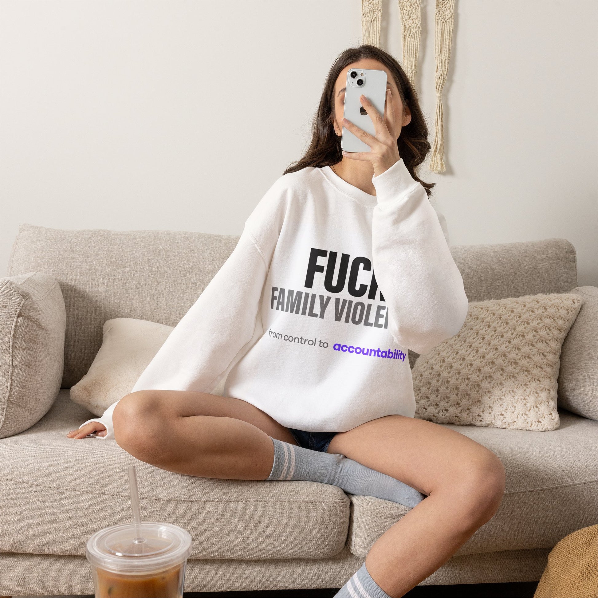 FUCK Family Violence Sweatshirt — Break the Silence