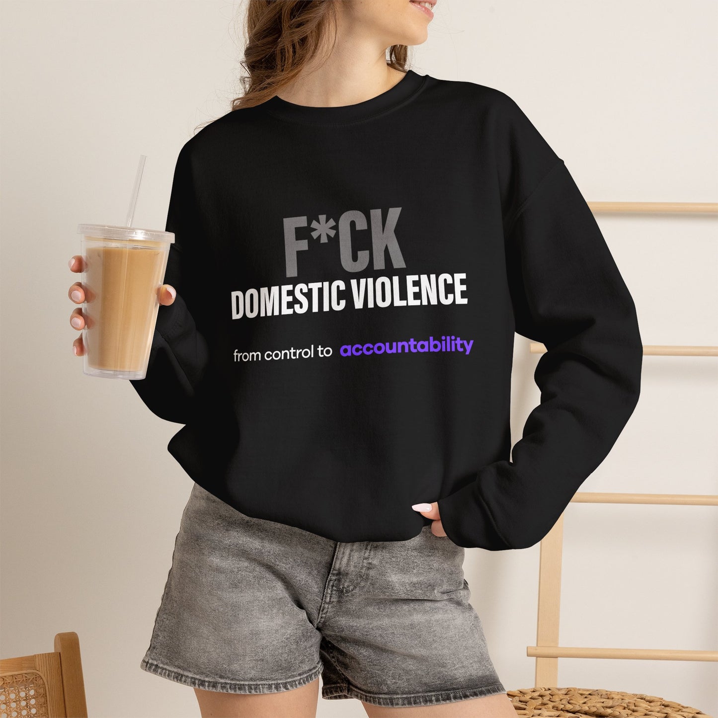 F*CK Domestic Violence Sweatshirt . Break the Silence - int