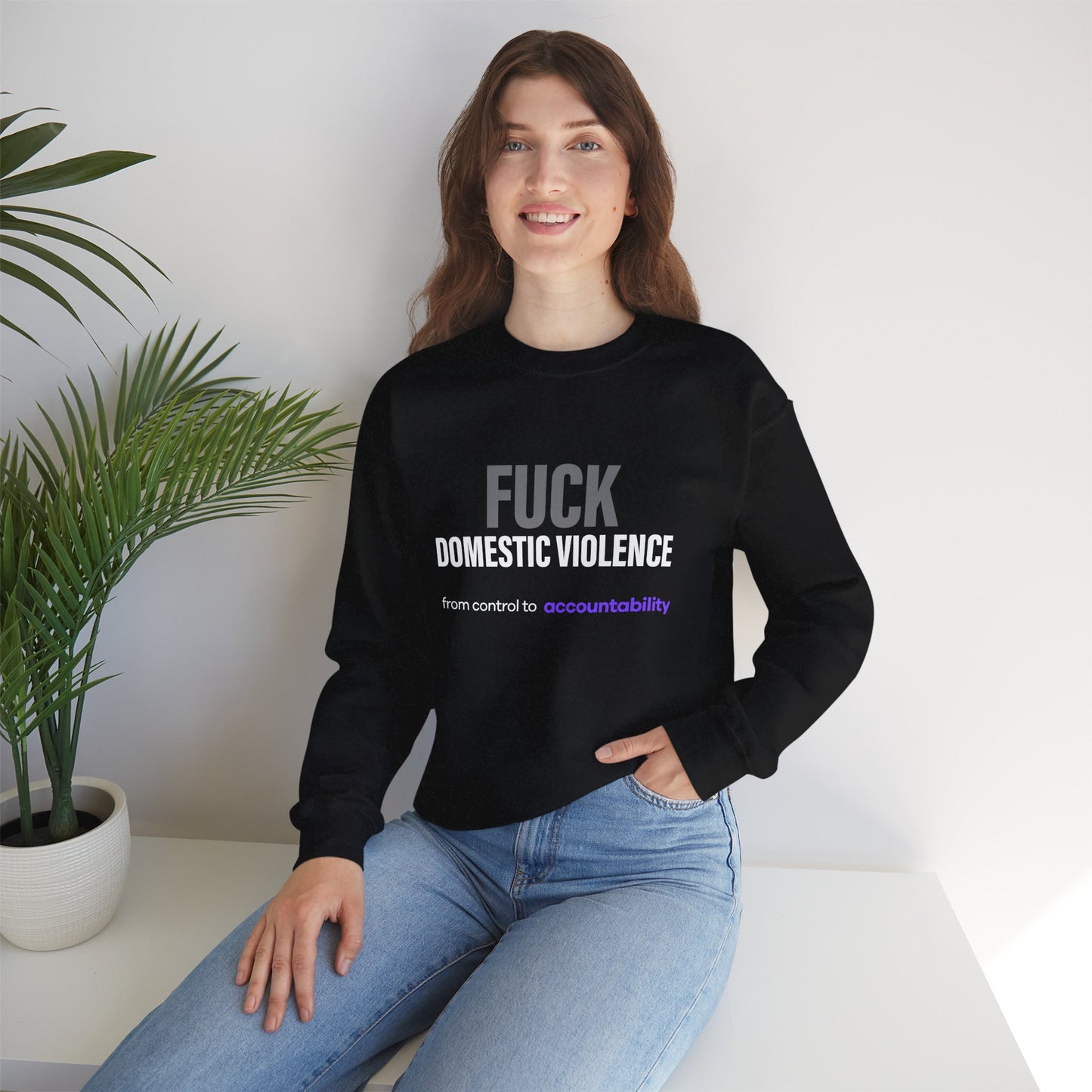 Fuck Domestic Violence Sweatshirt . Break the Silence - Unfiltered - int